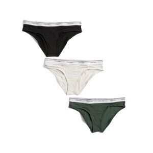 CALVIN KLEIN Black/snow 3pk Balance Bikini Briefs